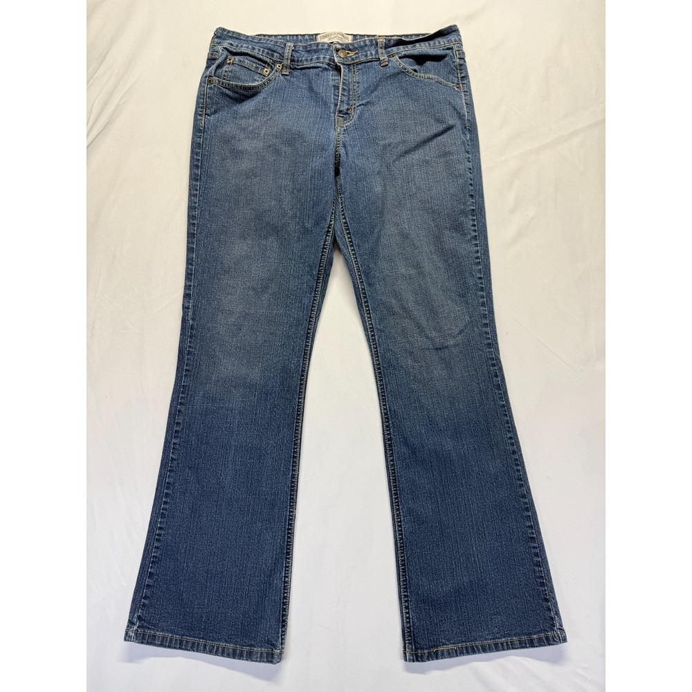 Signature by Levi's Stretch Low Rise Bootcut Jeans Womens 12 Blue Denim Cotton